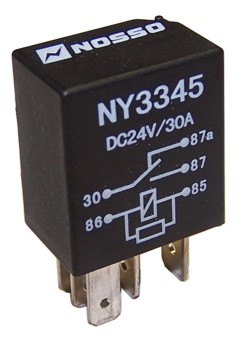 NY3345 - MICRO RELAY. 24V 30A 5T INVERSOR - CON DIODO